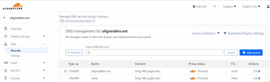 Cloudflare DNS